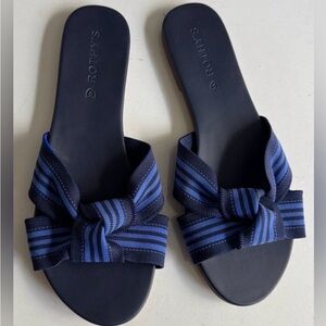 Rothy's Navy and Blue Knotted Sandals